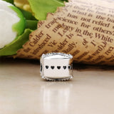 925 Silver Summer Stay Charm with Purple Enamel & Clear CZ Dangle
