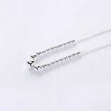 925 Silver String of Beads Sliding Bracelet & Bangle Women Charm Jewelry