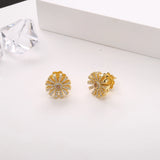 925 Silver Cz Pave Stud Earrings For Women