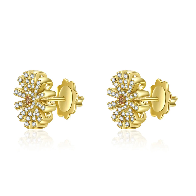 925 Silver Cz Pave Stud Earrings For Women