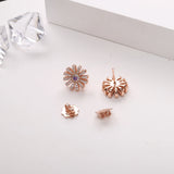 925 Silver Cz Pave Stud Earrings For Women