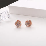 925 Silver Cz Pave Stud Earrings For Women
