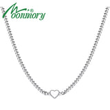 925 Silver Net Chain Necklace Enamel Heart Pendant Choker