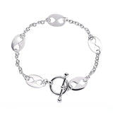 925 Silver Pig Nose Nautical Bracelet Infinity Symbol European Wedding Jewelry