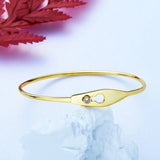 925 Silver Lock Bangle Bracelet for Women
