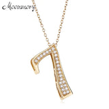 925 Silver Number 7 Pendant Necklace Birthday Gift Letter Necklace Women