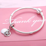 Europe Style Snake Bracelet 925 Sterling Silver Star Charms Pendant