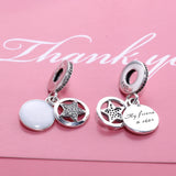 Europe Style Snake Bracelet 925 Sterling Silver Star Charms Pendant