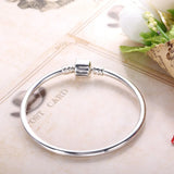 Europe Bangle 925 Sterling Silver With Clasp For Woman DIY Jewelry