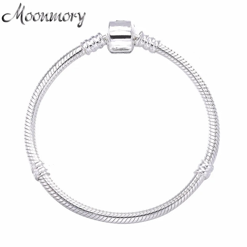925 Silver Snake Chain Bracelet DIY Beads Bracelet