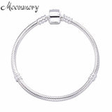 925 Silver Snake Chain Bracelet DIY Beads Bracelet
