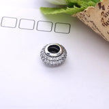 925 Sterling Silver Spacer Beads With Pave Zircon - DIY Bracelet Jewelry
