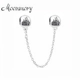 925 Silver Castle Safety Chain for Snake Bracelet Birthday Gift