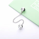 925 Silver Castle Safety Chain for Snake Bracelet Birthday Gift