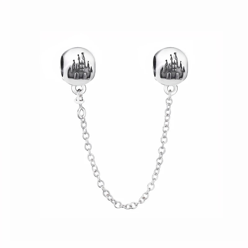 925 Silver Castle Safety Chain for Snake Bracelet Birthday Gift