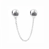 925 Silver Castle Safety Chain for Snake Bracelet Birthday Gift