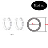 925 Silver Rainbow Spike Earrings CZ Huggie Hoops