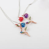 925 Sterling Silver Rose Flower Pendant Necklace