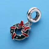 925 Sterling Holiday Wreath Charms for Bracelets Jewelry Making