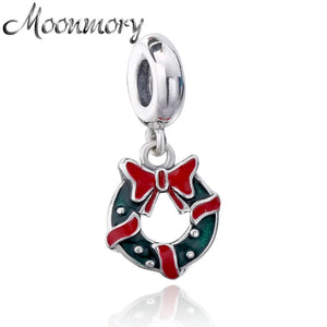 925 Sterling Holiday Wreath Charms for Bracelets Jewelry Making