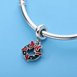 925 Sterling Holiday Wreath Charms for Bracelets Jewelry Making