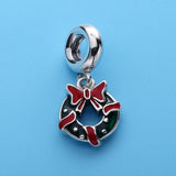 925 Sterling Holiday Wreath Charms for Bracelets Jewelry Making