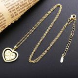 925 Silver Bow Arrow Heart Necklace Rotatable Fine Chain Couple