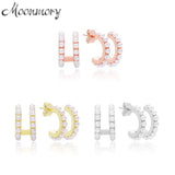 925 Silver CZ Big Freshwater Pearls Studs Earring For Women