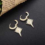 925 Silver CZ Full Stone Drop Pendant Earring Starlight Snowflake Drop Earring