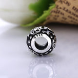 925 Silver Charm Enamel Wheels & Dots Round Bead Bracelet Bangle Diy Jewelry