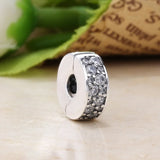 925 Silver Zircon Clasp Shining Charms for Bracelet & Necklace