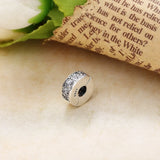925 Silver Zircon Clasp Shining Charms for Bracelet & Necklace