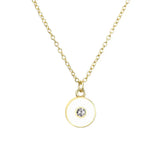925 Silver Enamel Fruit Sugar Pendant Necklace CZ Crystal Jewelry