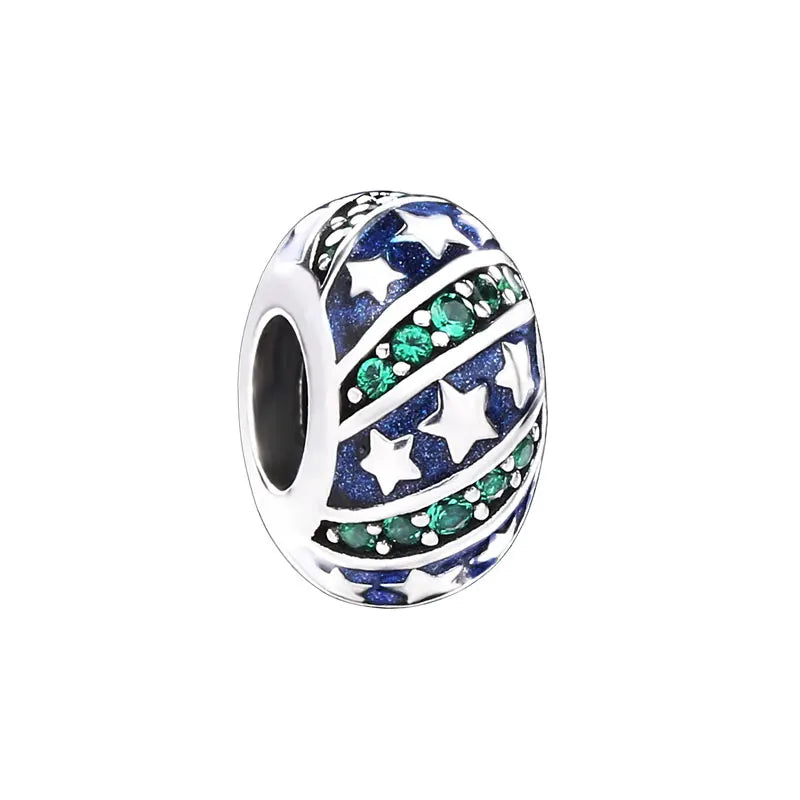 925 Sterling Silver Colourful Stars Beads for DIY Bracelet