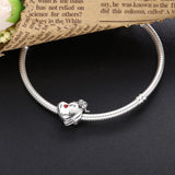 925 Sterling Silver Girl Beads For Women Love Family Heart Charm Bead