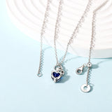 925 Silver Turquoise Heart Necklace For Women