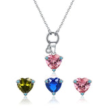 925 Silver Turquoise Heart Necklace For Women