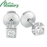 925 Silver Square Stud Earring with Zircon