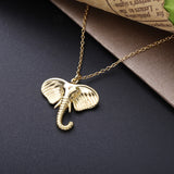 925 Silver Elephant Pendant Necklace Animal Dangle Long Chain Jewelry