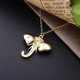 925 Silver Elephant Pendant Necklace Animal Dangle Long Chain Jewelry