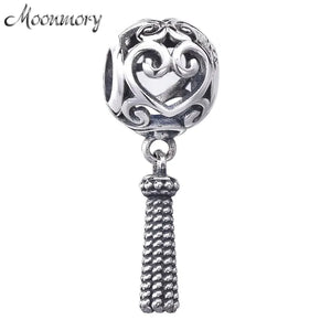 925 Silver Enchanted Heart Tassel Charms Chinese Lantern Heart Charms