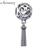 925 Silver Enchanted Heart Tassel Charms Chinese Lantern Heart Charms