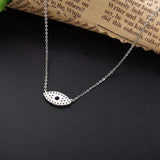 925 Silver Evil Eye Pendant Necklace Zircon Collier For Women Jewelry