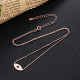 925 Silver Evil Eye Pendant Necklace Zircon Collier For Women Jewelry