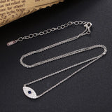 925 Silver Evil Eye Pendant Necklace Zircon Collier For Women Jewelry