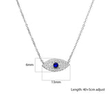 925 Silver Evil Eye Pendant Necklace Zircon Collier For Women Jewelry