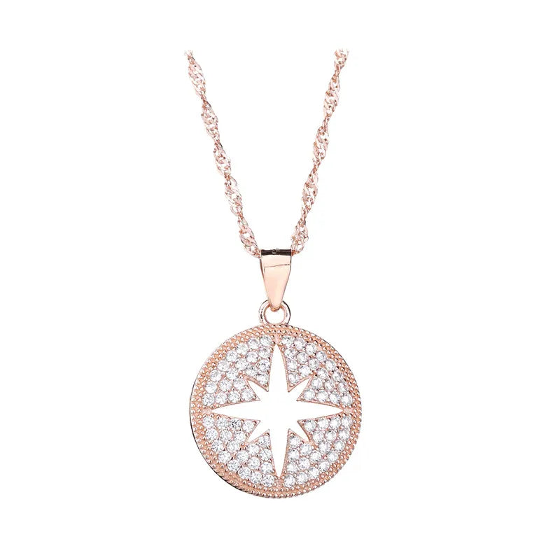925 Silver Woven Necklace Type 3 Rose Long Chain Letter D Big Necklace