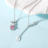 925 Silver Heart Turquoise Pendant Birthstone Necklace Women's Gift