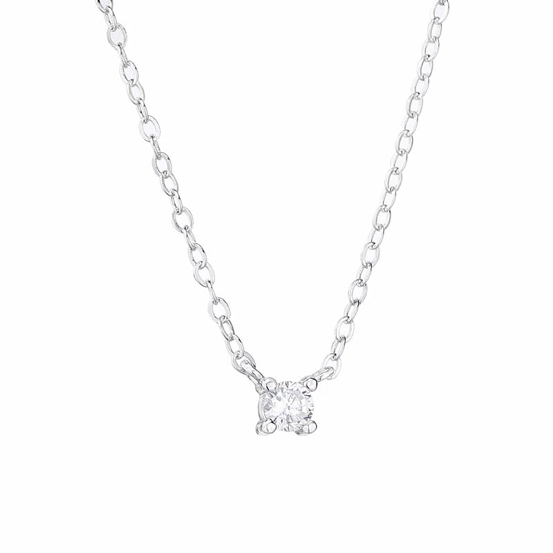 925 Silver Interlock Clavicle Necklace Big Heart Chain For Women
