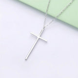 925 Silver Interlock Clavicle Necklace Big Heart Chain For Women